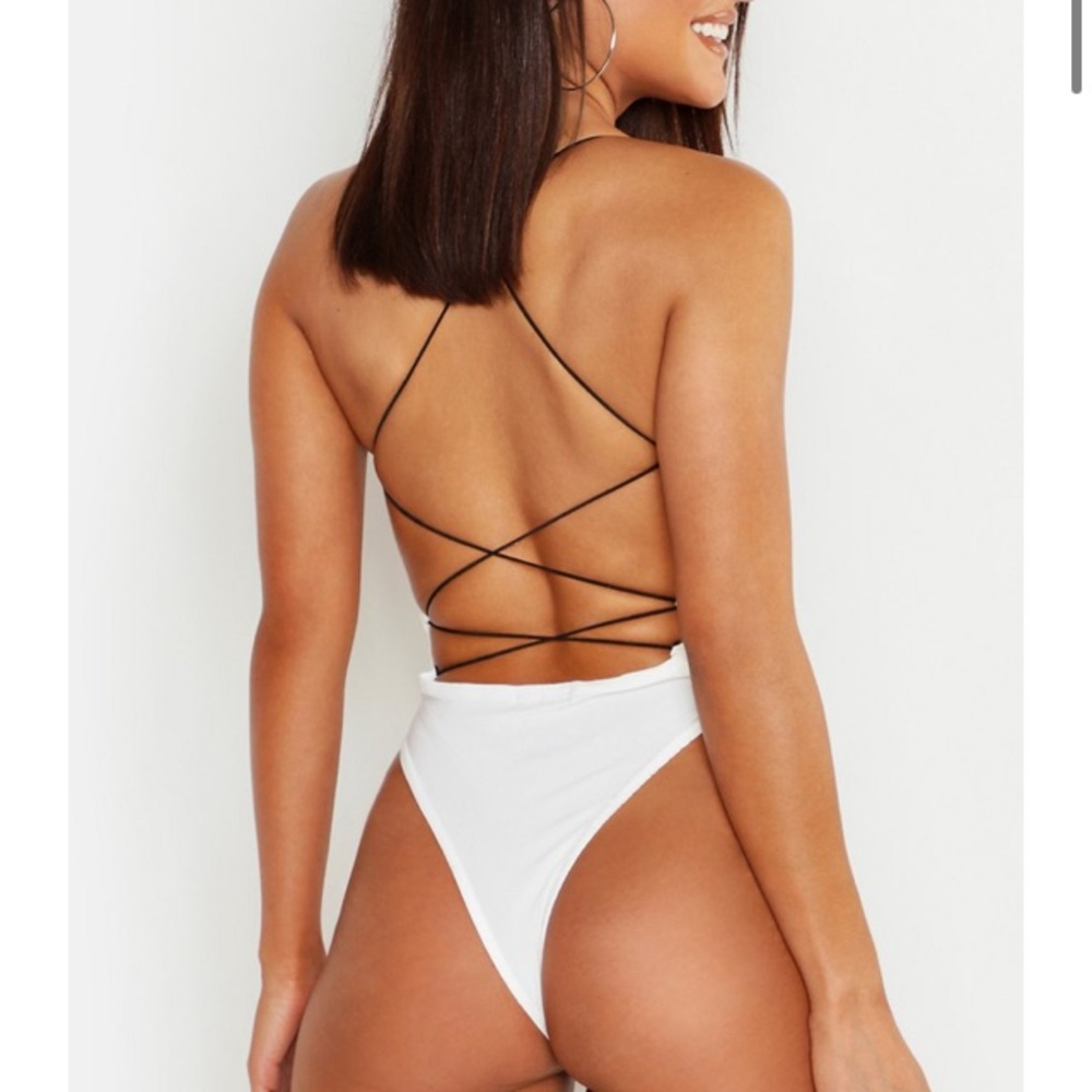 Black Boohoo bodysuit